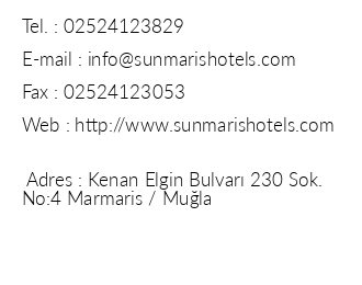 Sun Maris Beach Hotel iletiim bilgileri